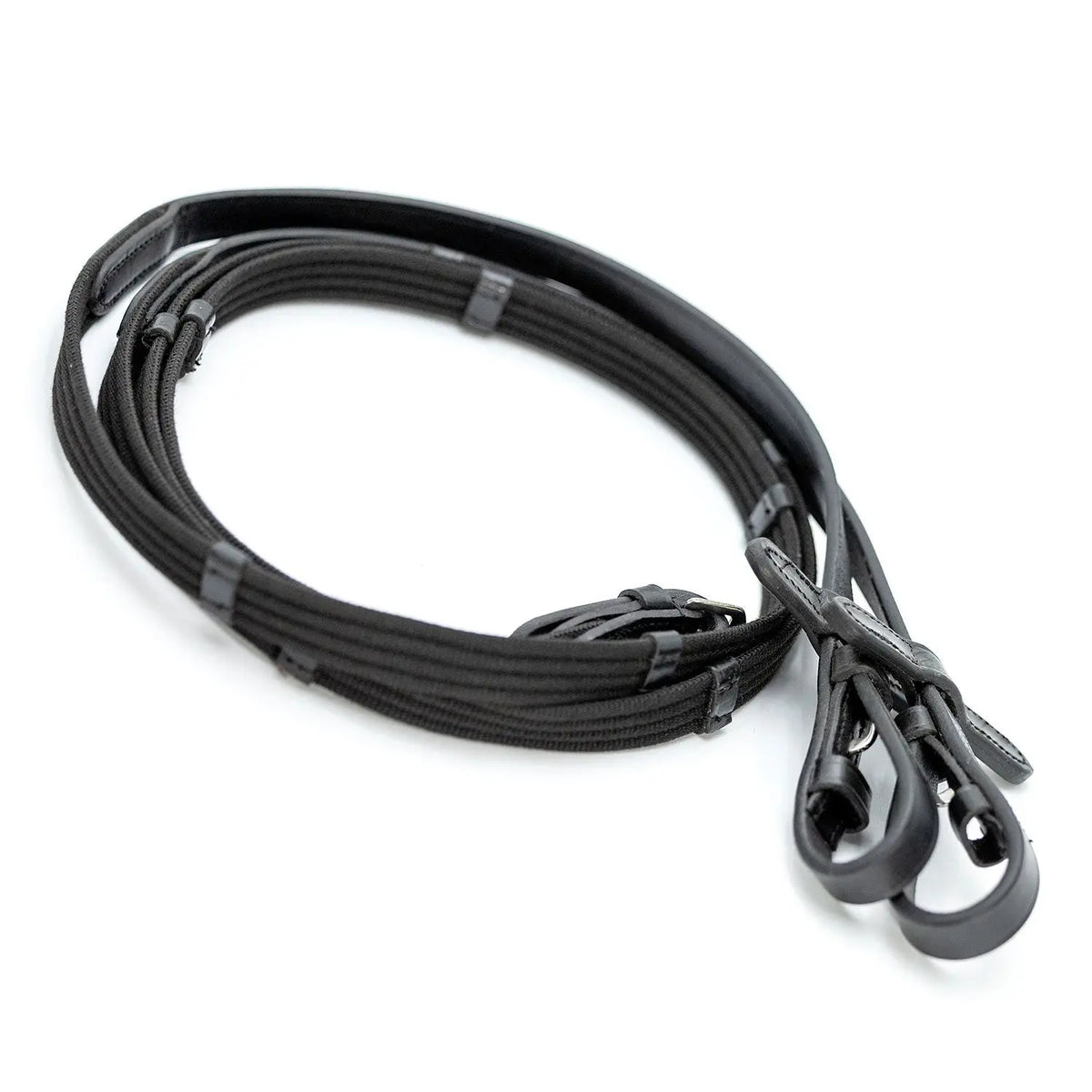 Jeffers Uniquely English "Windsor" Leather Dressage Bridle with Web Reins for Horses