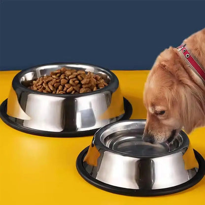 Steel Pet Dog Bowl Food Storage Container Dog Food Bowl Water Bottle Pet Bowl Feeder Dish for Small Large Dogs Cats
