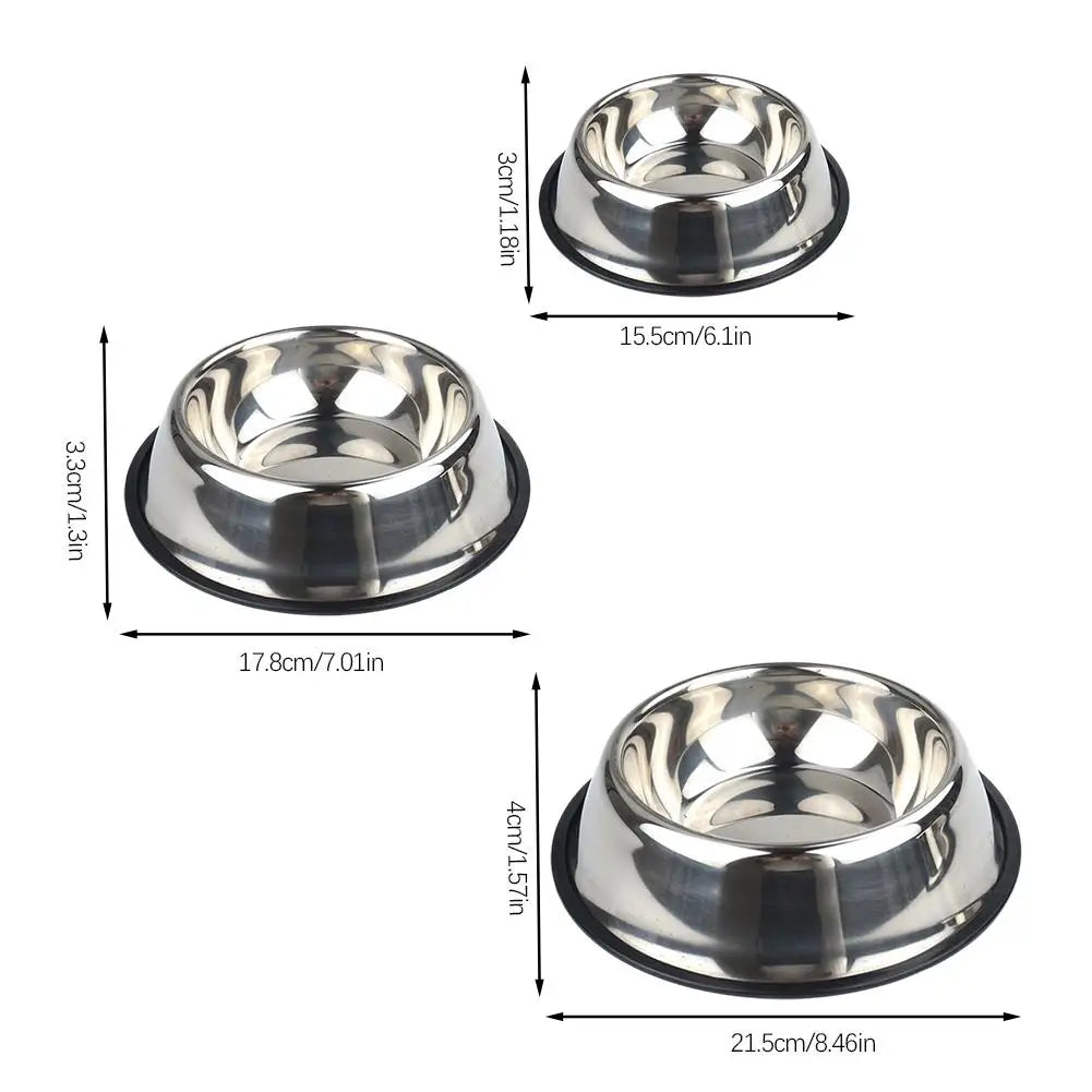 Steel Pet Dog Bowl Food Storage Container Dog Food Bowl Water Bottle Pet Bowl Feeder Dish for Small Large Dogs Cats
