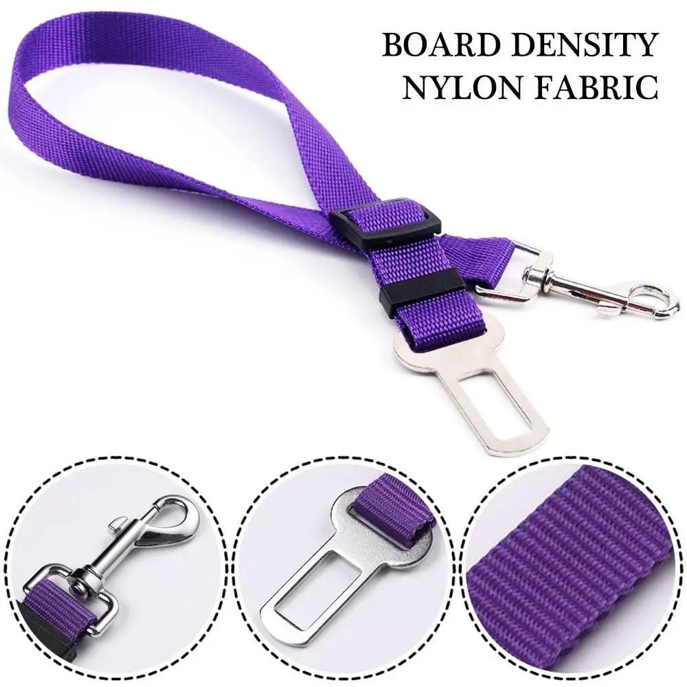 2025 New Adjustable Dog Seat Belt - 3 Piece Set, Universal Fit Pet Safety Car Harness for Small Dogs