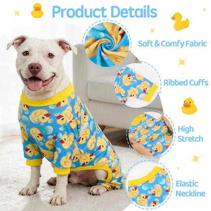 XPUDAC 2-Pieces 8XL Large Breed Dog Onesie Pajamas - 4-Way Stretch Soft Lightweight Pet Outfit, Easy-To-Wear All-Season Cartoon Playful Look for Animals, Fruit Design, Warmth & Comfort,Festive Christmas Halloween Gift,Sohochic