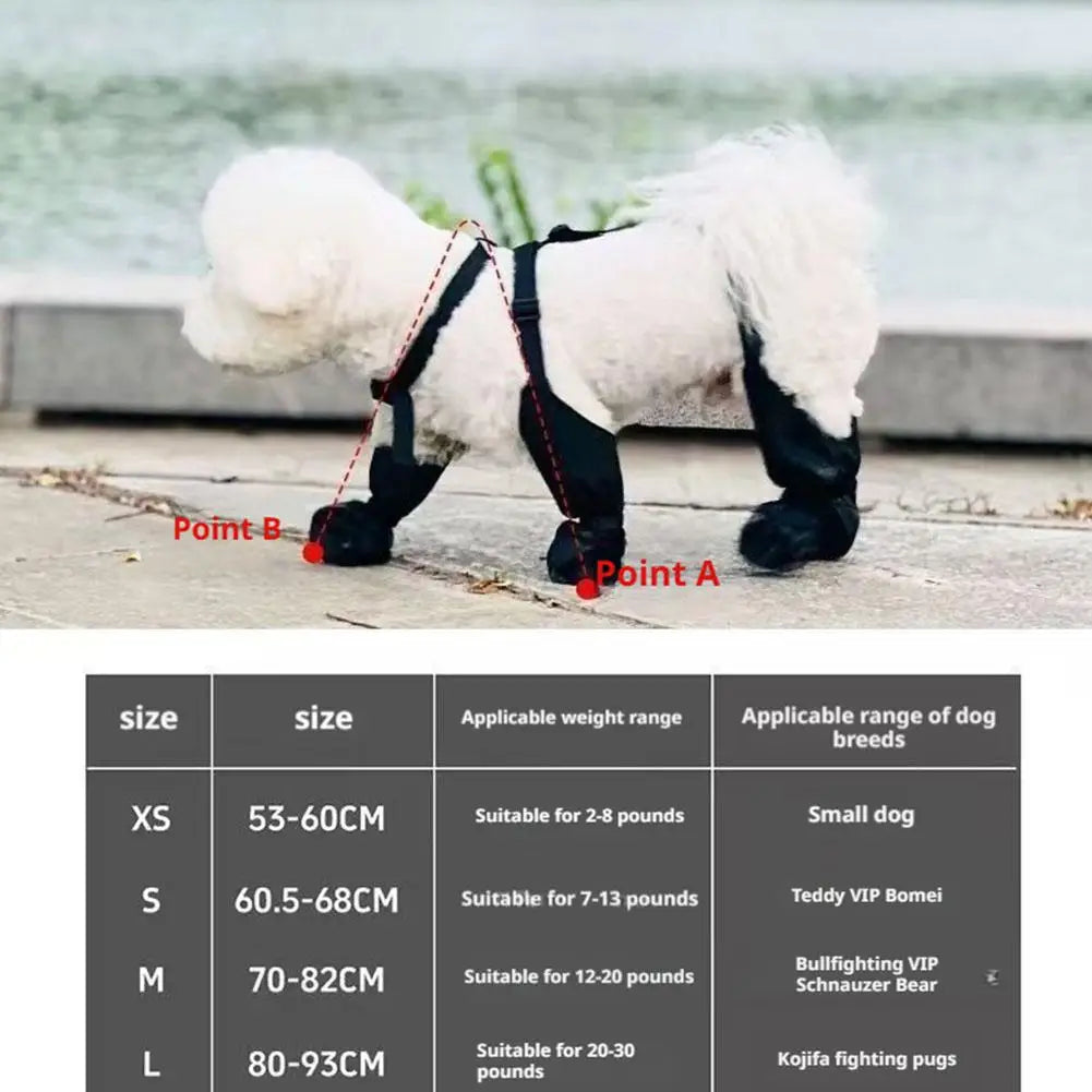 Pet Outdoor Rain Boots, Soft,Non Slip, Waterproof, Dirt Proof,Wear-Resistant Knee Pads,Adjustable Outdoor Walking Boots for Dogs