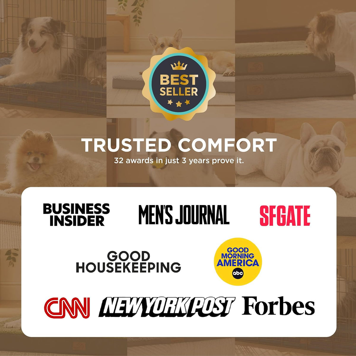 Extra Large Dog Bed with Cozy Sherpa Fabric, 44" x 32", Grey