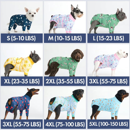 Spark Paws Dog Surgery Recovery Suit - Post-Surgery Recovery Onesie for Dogs, Anti-Lick Abdominal Wound Protector, Soft Cone Alternative for Spay and Neuter Recovery - Donuts - Size S