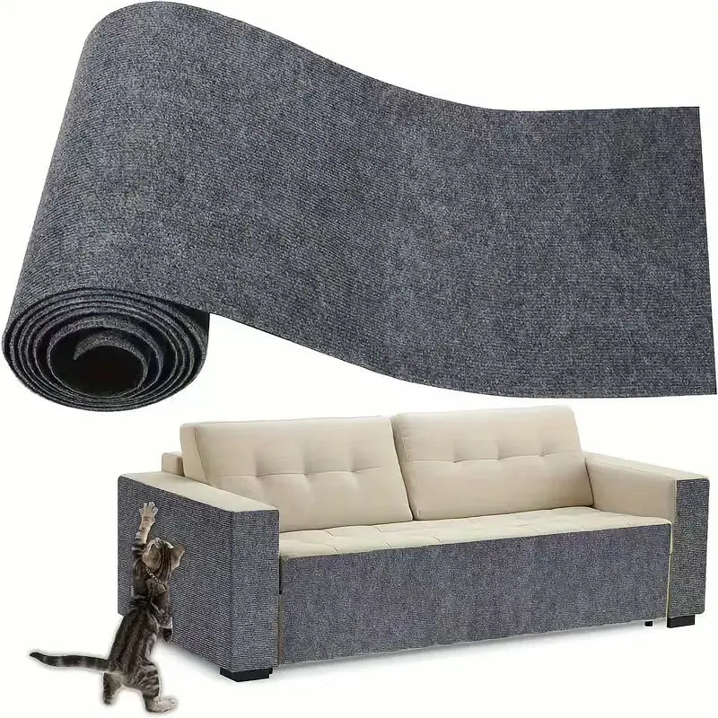 11.85In×39.3In Cat Scratch Protector for Home Furniture - Easy Installation Anti-Scratch Sticky Pad, Protects Leather Couch Arms & Corners, Iridescent Stained Glass Decorative Sticker Window Film, Sofa Arms,Sohochic