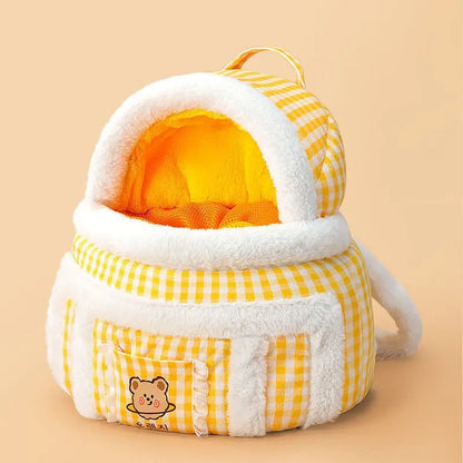 Bee-Shaped Show Head Pet Canvas Shoulder Bag, Pet Out Bag, Outcrop, Pet Out Shoulder Bag
