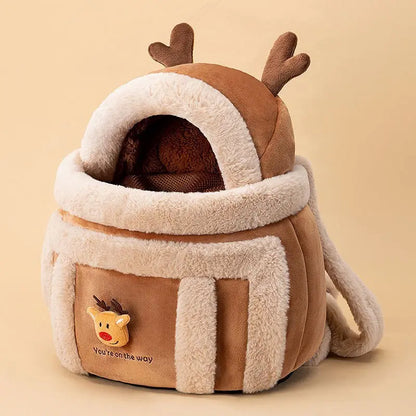 Bee-Shaped Show Head Pet Canvas Shoulder Bag, Pet Out Bag, Outcrop, Pet Out Shoulder Bag