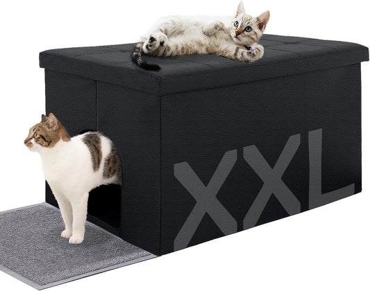 Extra Large Cat Litter Box Enclosure with Odor Control Features
