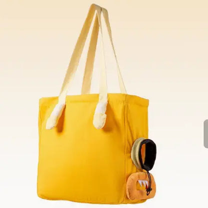 Bee-Shaped Show Head Pet Canvas Shoulder Bag, Pet Out Bag, Outcrop, Pet Out Shoulder Bag