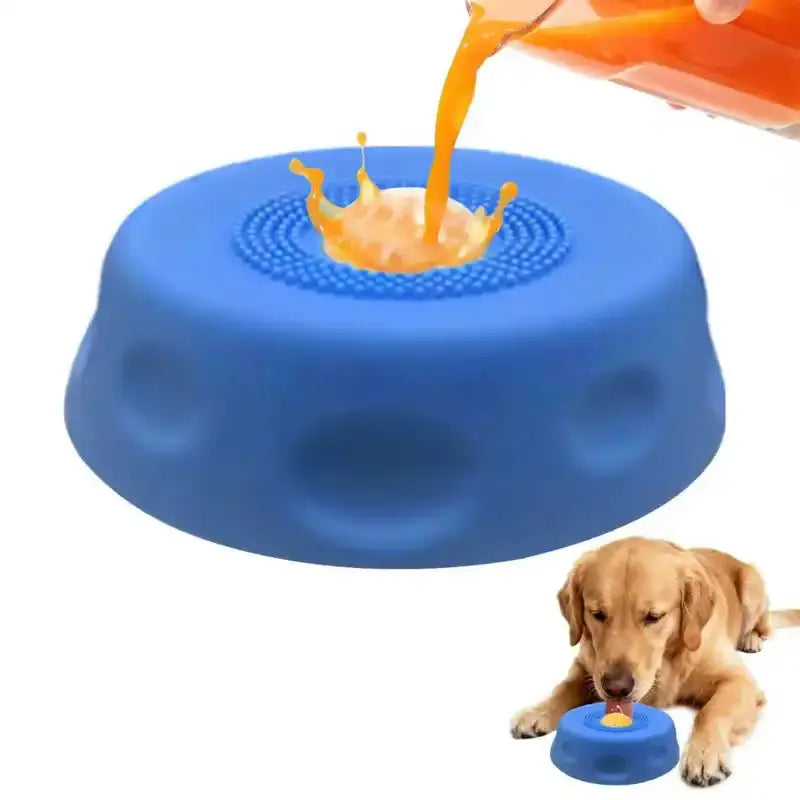 Slow Feeder Dog Lick Bowl with Entertained Ball-In Design, Anti-Slip Feeding Tray for Liquid Treats & Bone Broth, Encourages Drinking, Prevents Choking, Pet Supplies for Puppies