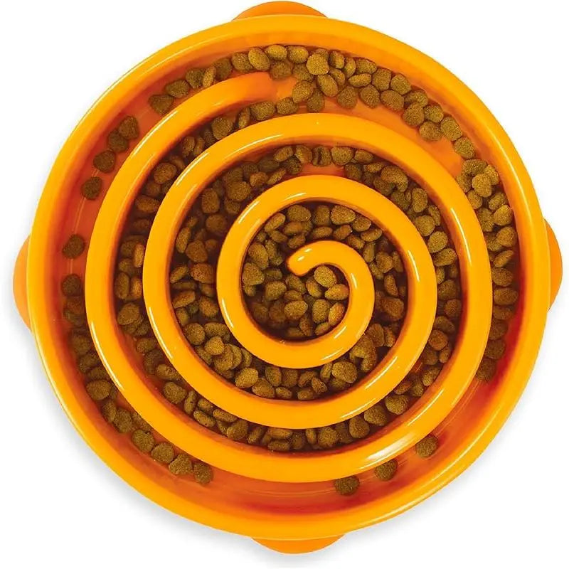 Outward Hound Fun Feeder Slo Bowl, Large Slow Feeder Dog Bowl Size Puzzle