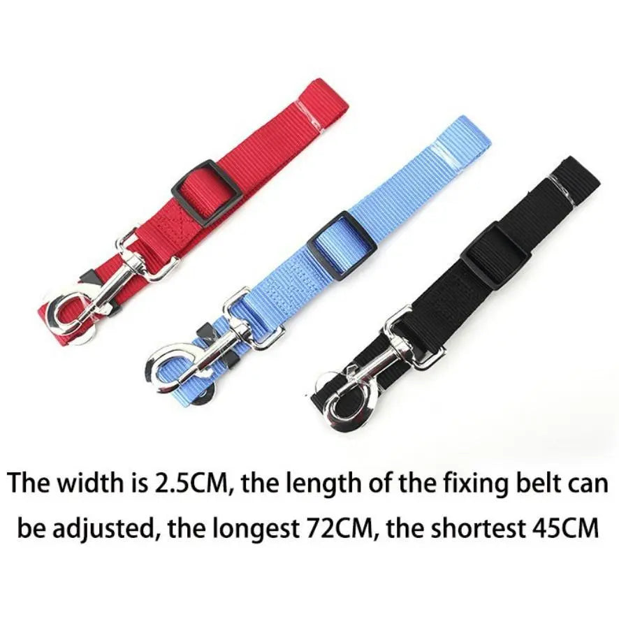 2025 New Adjustable Dog Seat Belt - 3 Piece Set, Universal Fit Pet Safety Car Harness for Small Dogs