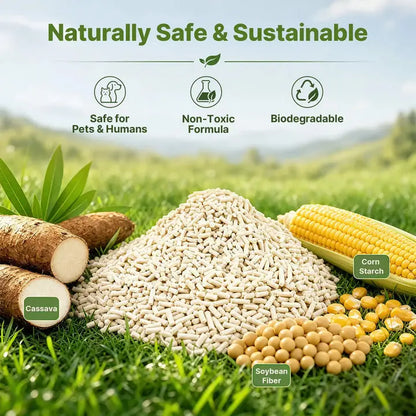 Neakasa Cassava & Tofu Blend Cat Litter | Fast Clumping, 99.9% Dust-Free, Natural Odor Control
