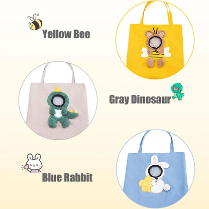 Bee-Shaped Show Head Pet Canvas Shoulder Bag, Pet Out Bag, Outcrop, Pet Out Shoulder Bag