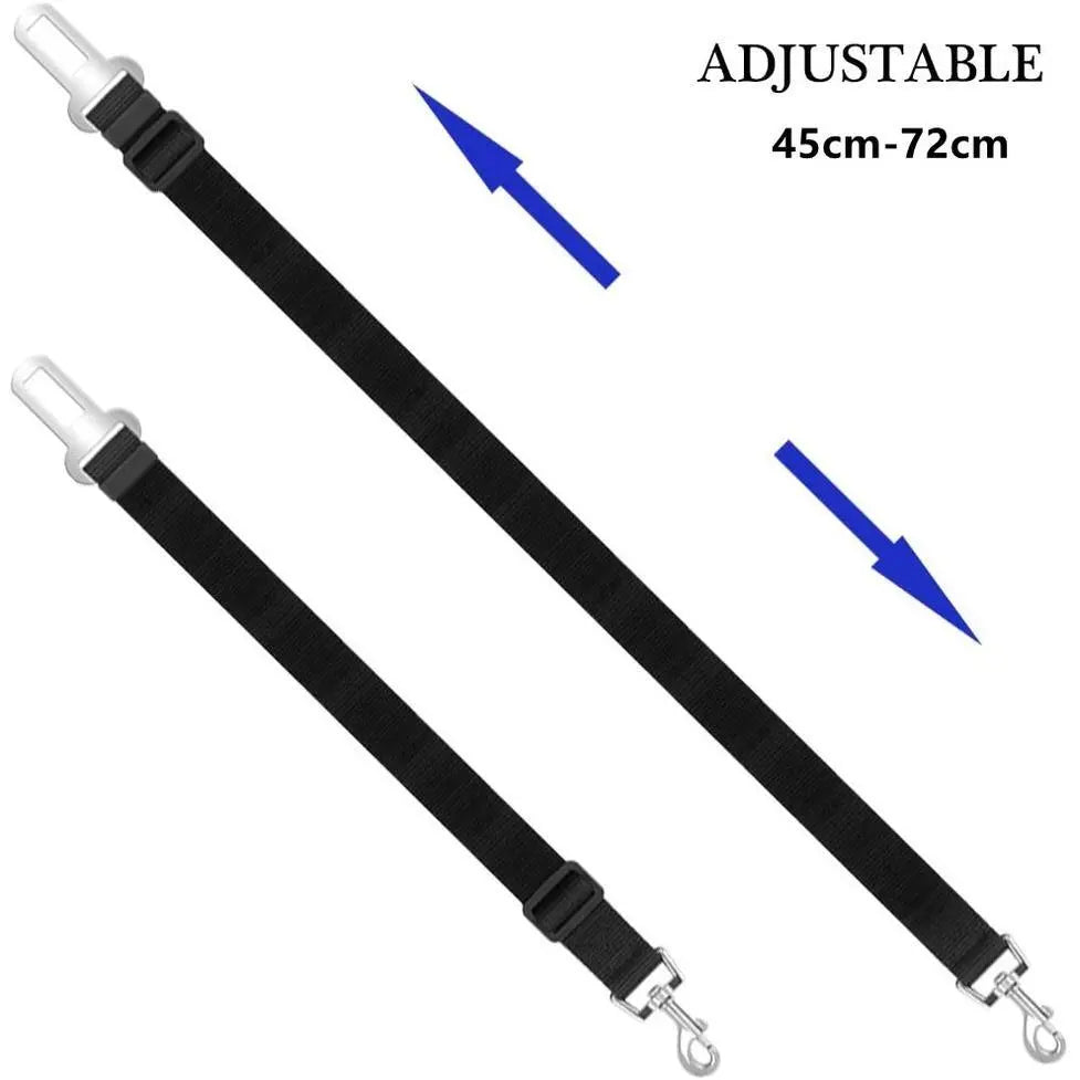 2025 New Adjustable Dog Seat Belt - 3 Piece Set, Universal Fit Pet Safety Car Harness for Small Dogs