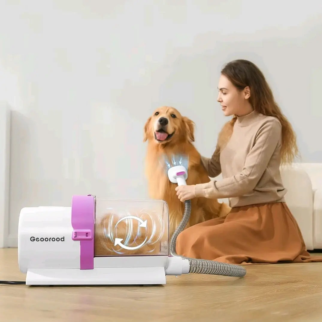 Geoorood Pet Grooming Vacuum Dog Vaccum Brush for Shedding Grooming Cat Hair Vaccum Groomer Cat Dog Hair Remover Grooming Kit All in One.