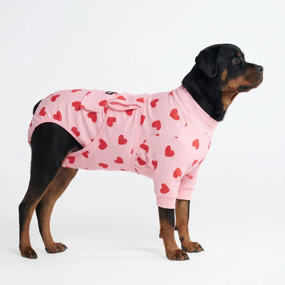 Spark Paws Dog Surgery Recovery Suit - Post-Surgery Recovery Onesie for Dogs, Anti-Lick Abdominal Wound Protector, Soft Cone Alternative for Spay and Neuter Recovery - Donuts - Size S