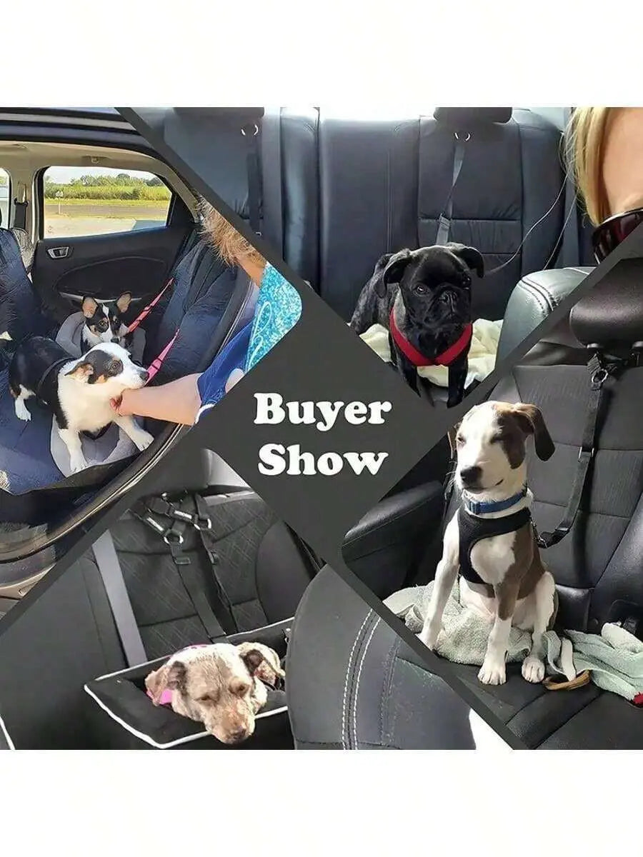 Adjustable Dog Car Harness and Seatbelt Restraint Tether - 2 Pack, Enhanced Safety Accessory for Dogs and Puppies During Vehicle Travel