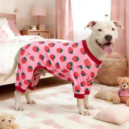 XPUDAC 2-Pieces 8XL Large Breed Dog Onesie Pajamas - 4-Way Stretch Soft Lightweight Pet Outfit, Easy-To-Wear All-Season Cartoon Playful Look for Animals, Fruit Design, Warmth & Comfort,Festive Christmas Halloween Gift,Sohochic