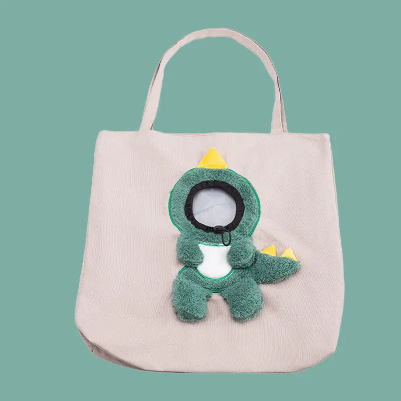 Bee-Shaped Show Head Pet Canvas Shoulder Bag, Pet Out Bag, Outcrop, Pet Out Shoulder Bag