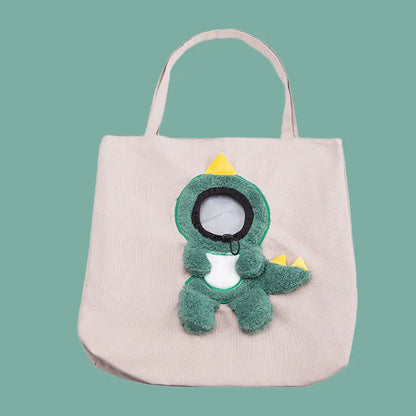 Bee-Shaped Show Head Pet Canvas Shoulder Bag, Pet Out Bag, Outcrop, Pet Out Shoulder Bag