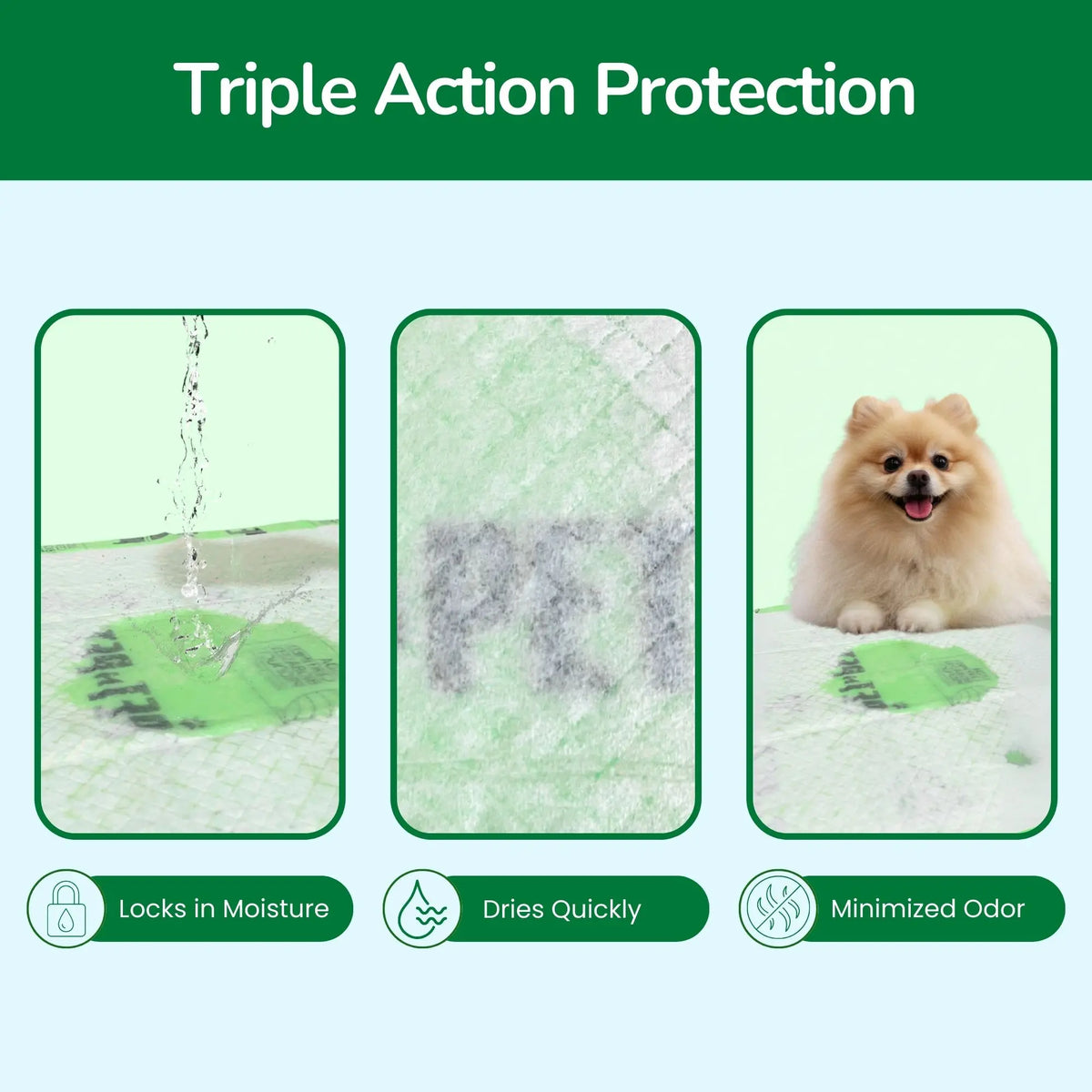 Pet N Pet 50-Count Puppy Training Pads - 48% USDA Certified Plant-Based, Unscented, Leak-Proof, Odor-Locking Absorbent Pads for Senior Dog Care