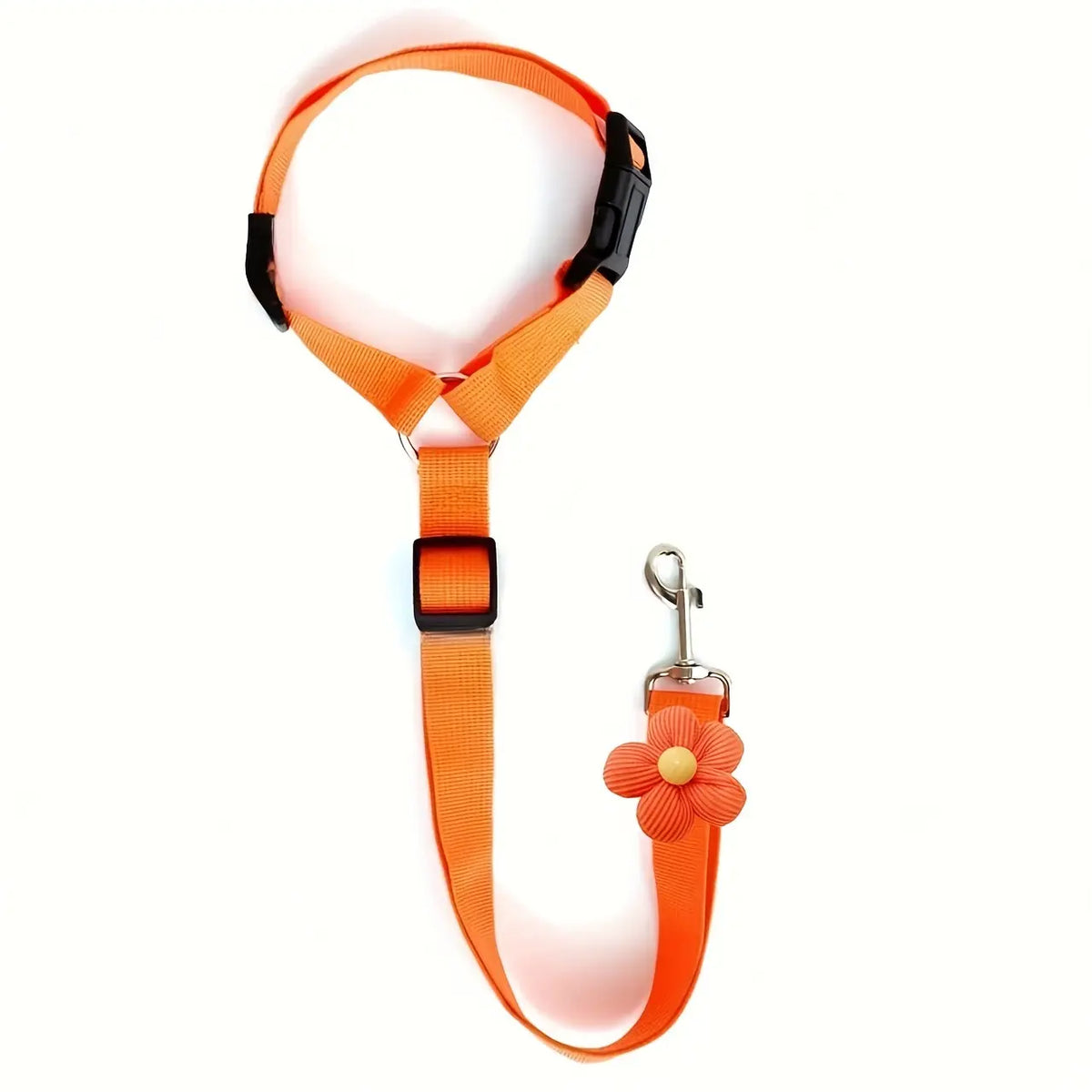 Dog Car Safety Harness and Leash Set with Adjustable Tether and Headrest Attachment for Secure Puppy Travel Restraint