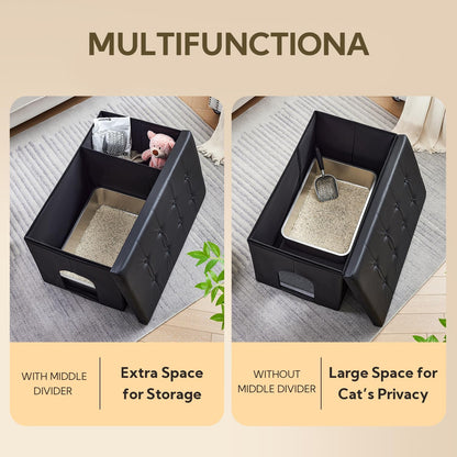 Extra Large Cat Litter Box Enclosure with Odor Control Features