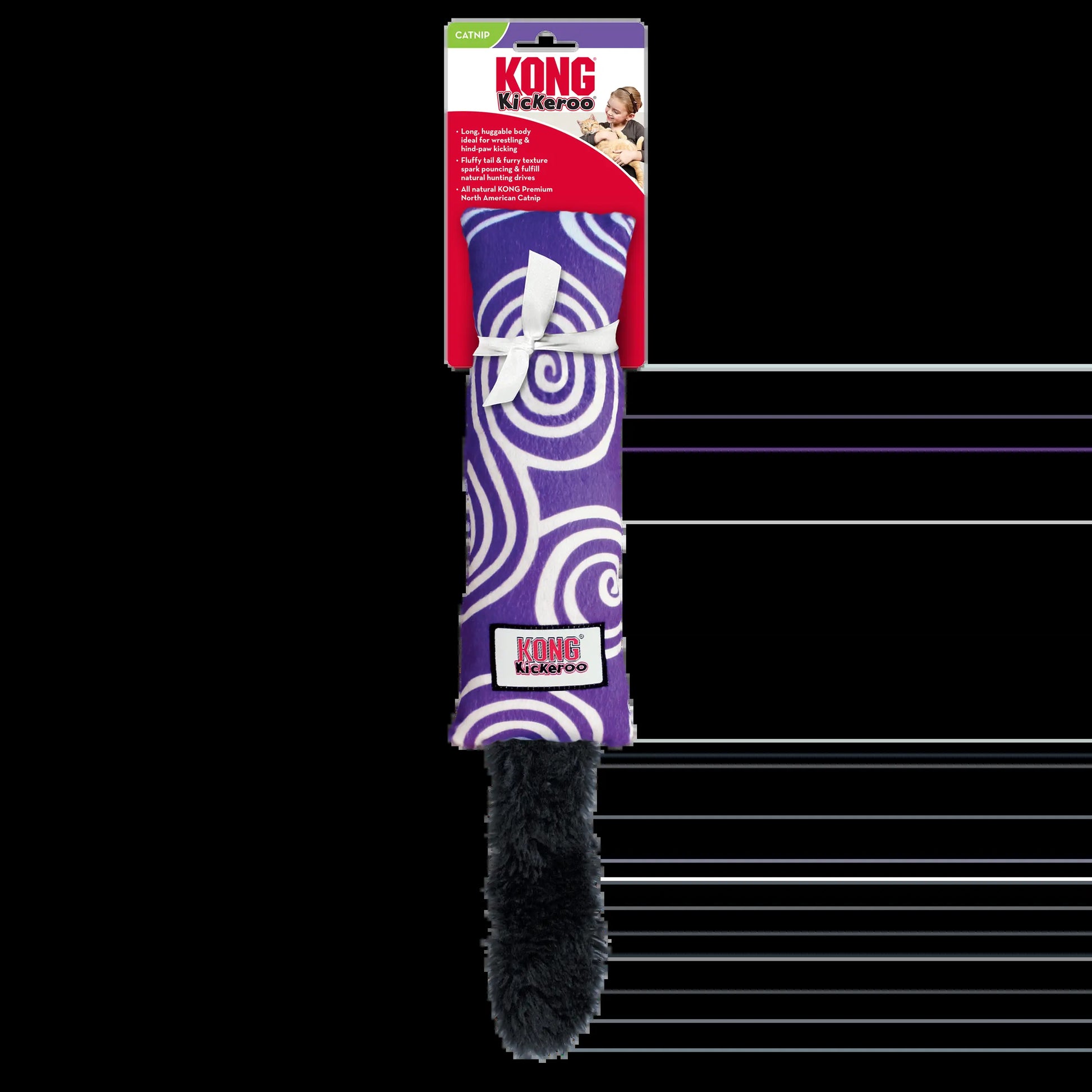KONG Kickeroo Swirl Cat Toy - Assorted Colors