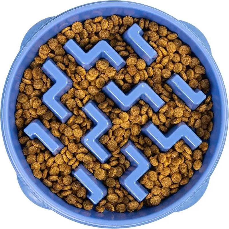Outward Hound Fun Feeder Slo Bowl, Large Slow Feeder Dog Bowl Size Puzzle