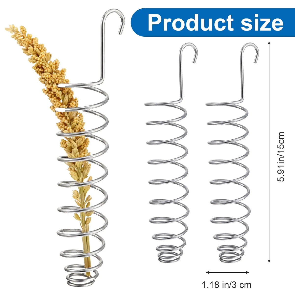 2Pcs Stainless Steel Hanging Foraging Baskets, Bird Feeding Tools with Mental Enrichment, Chew Stimulation for Large-Medium Parrots