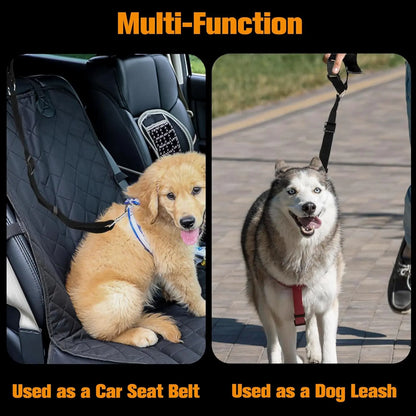 Adjustable Dog Car Harness and Seatbelt Restraint Tether - 2 Pack, Enhanced Safety Accessory for Dogs and Puppies During Vehicle Travel