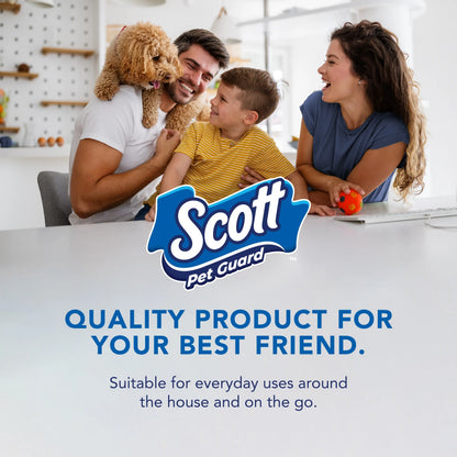 Scott Pet Guard Advanced Disposable Dog Training Leak Prevention Pads - Waterproof Absorbent, Quilted Core, 16-Hour Absorbency, Odor Control, Soft Design, Toss-After-Use for Medium/Large Dogs & Puppies, Waterproof Absorbent Pads