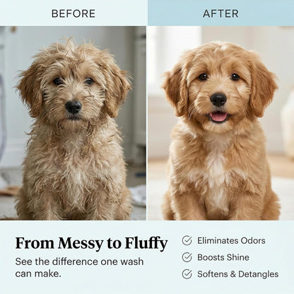 1 Gallon Hypoallergenic Tearless Puppy Shampoo and Conditioner for Itchy Skin Relief - Coconut Oil Oatmeal Formula, Made in the USA
