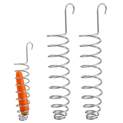 2Pcs Stainless Steel Hanging Foraging Baskets, Bird Feeding Tools with Mental Enrichment, Chew Stimulation for Large-Medium Parrots