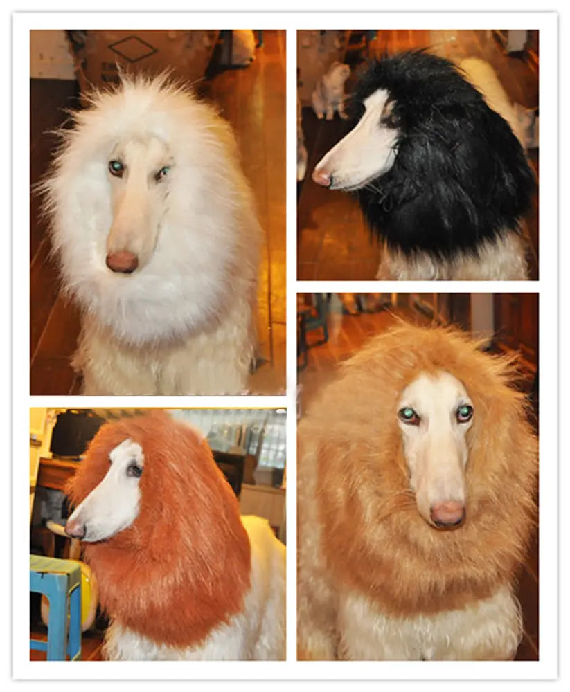 TESSVEYA Durable Hand-Sewn Pet Dog Wig - Elastic Design, Washable, Ideal for Halloween and Parties - Suitable for Small to Large Dogs - Perfect Pet Gift