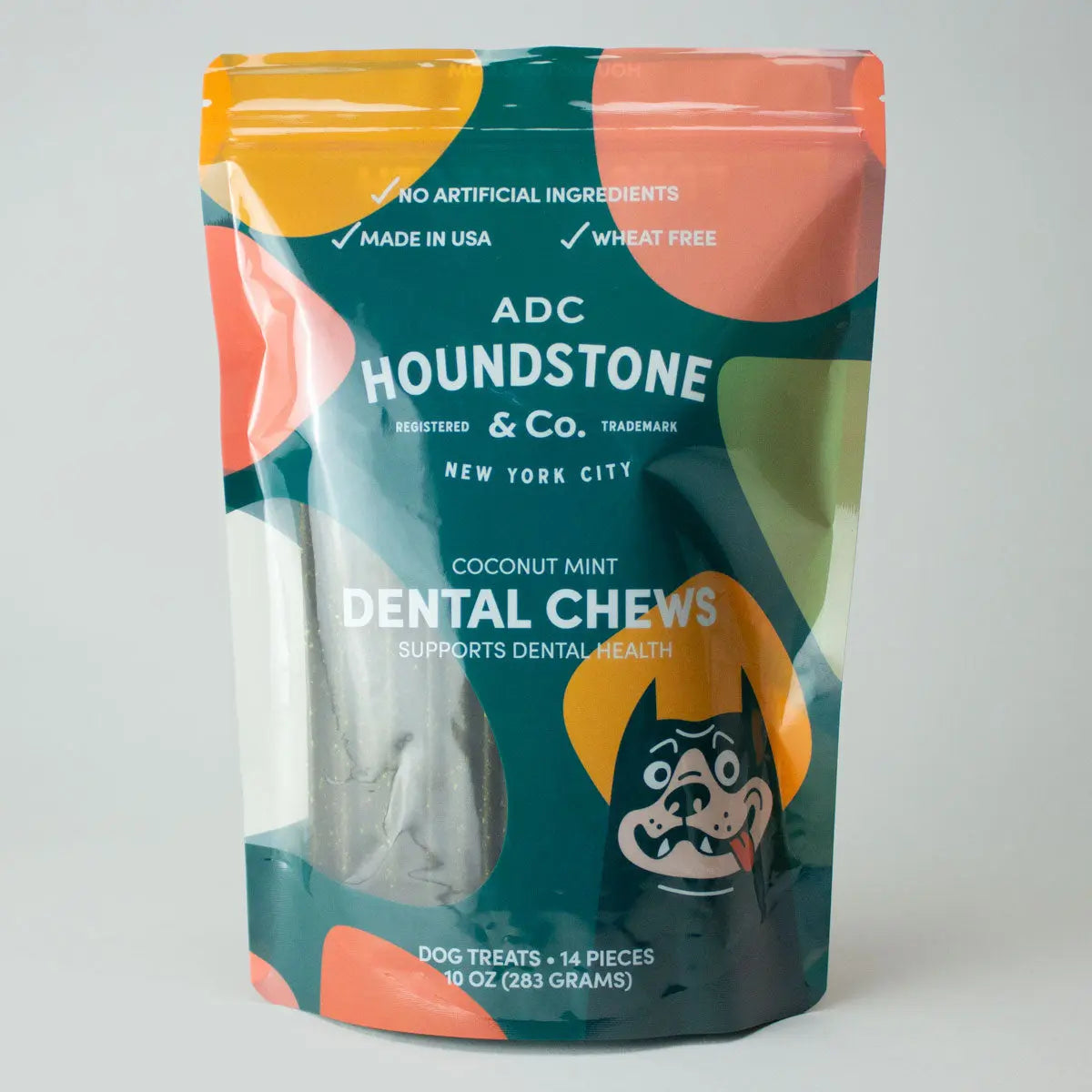 Dog Dental Chews, All-Natural, 14 Chews per Bag