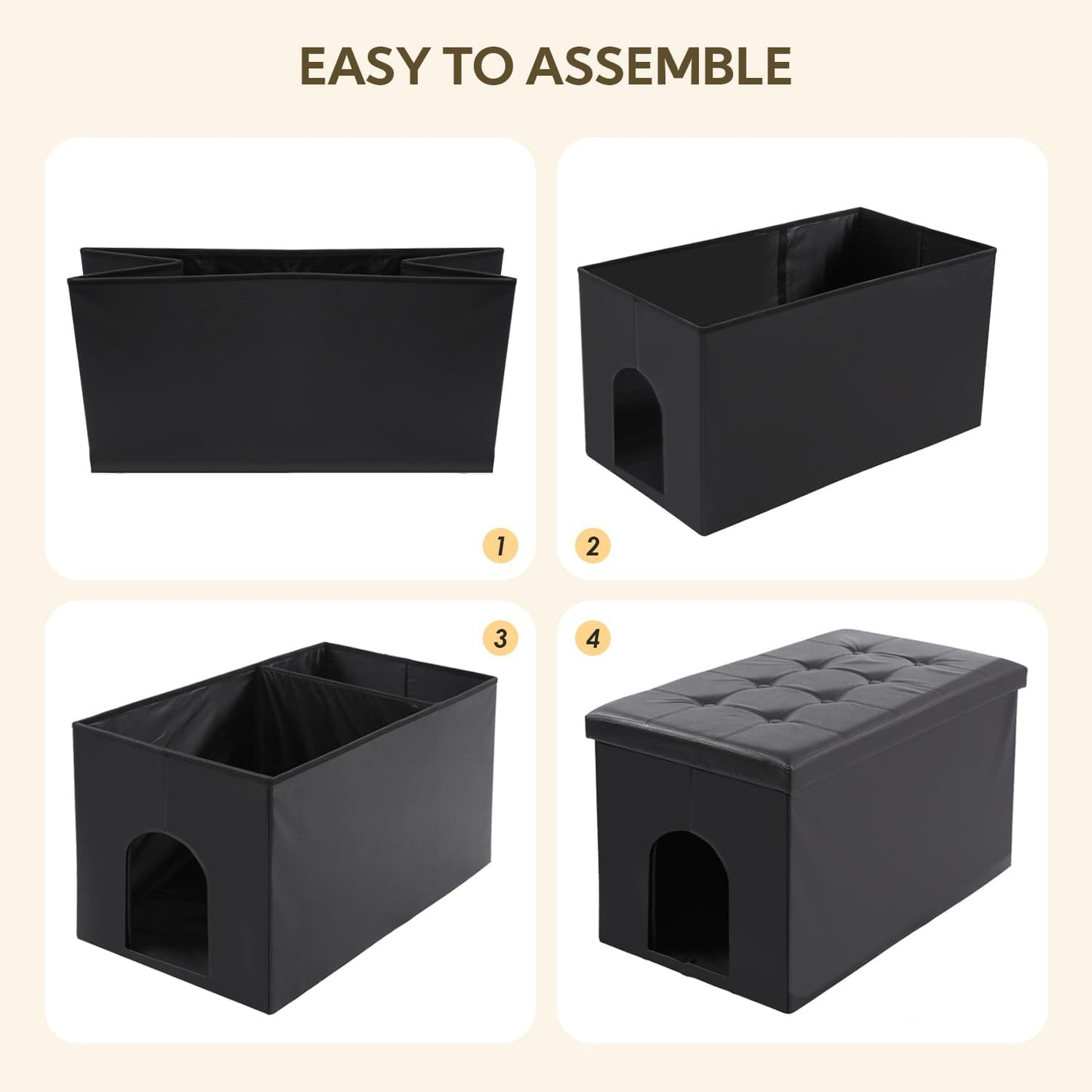 Extra Large Cat Litter Box Enclosure with Odor Control Features