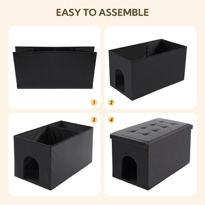 Extra Large Cat Litter Box Enclosure with Odor Control Features