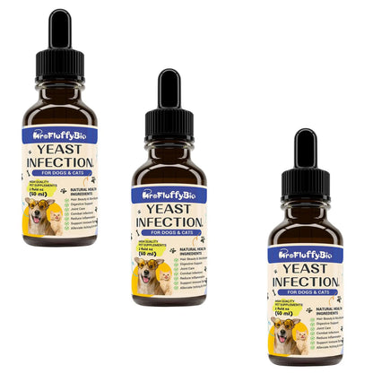 Profluffybio Nature Ear Drops for Dogs - 60Ml Gentle Care Yeast Infection Treatment, Puppy Safe, Reduces Itch, Soothes Skin & Ears, Supports Health, Allergy Relief