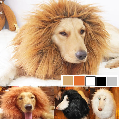 TESSVEYA Durable Hand-Sewn Pet Dog Wig - Elastic Design, Washable, Ideal for Halloween and Parties - Suitable for Small to Large Dogs - Perfect Pet Gift