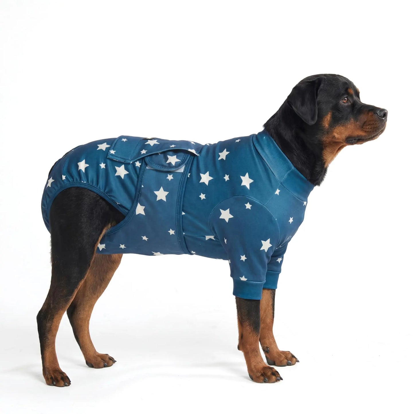 Spark Paws Dog Surgery Recovery Suit - Post-Surgery Recovery Onesie for Dogs, Anti-Lick Abdominal Wound Protector, Soft Cone Alternative for Spay and Neuter Recovery - Donuts - Size S