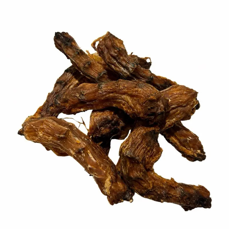 USA Smoked Chicken Neck Dog Chew Treats (12 Oz) - Human-Grade, 100% Natural, Water-Washed, High in Protein with Glucosamine and Chondroitin for Enrichment Chewing