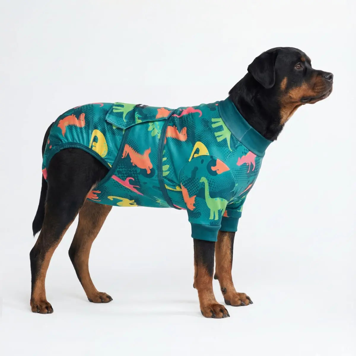 Spark Paws Dog Surgery Recovery Suit - Post-Surgery Recovery Onesie for Dogs, Anti-Lick Abdominal Wound Protector, Soft Cone Alternative for Spay and Neuter Recovery - Donuts - Size S