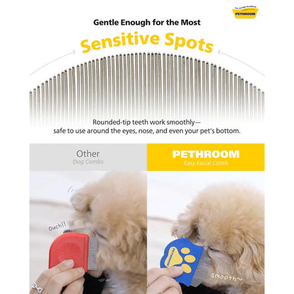 PETHROOM Easy Facial Comb for Cats and Dogs Pets Eye Comb