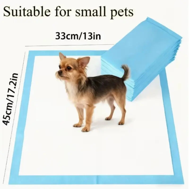 100 Count Premium Absorbent Disposable Dog Training Pads, Leak-Proof Pet Urine Pads for Puppies, Cats, and Small Animals - Ideal for Home and Cage Training