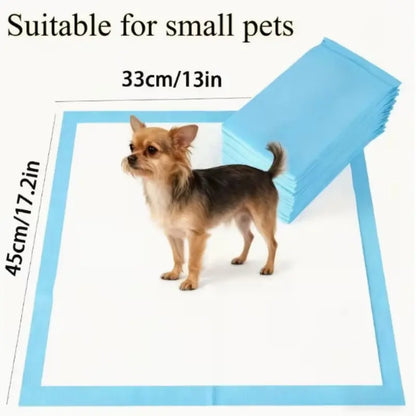 100 Count Premium Absorbent Disposable Dog Training Pads, Leak-Proof Pet Urine Pads for Puppies, Cats, and Small Animals - Ideal for Home and Cage Training
