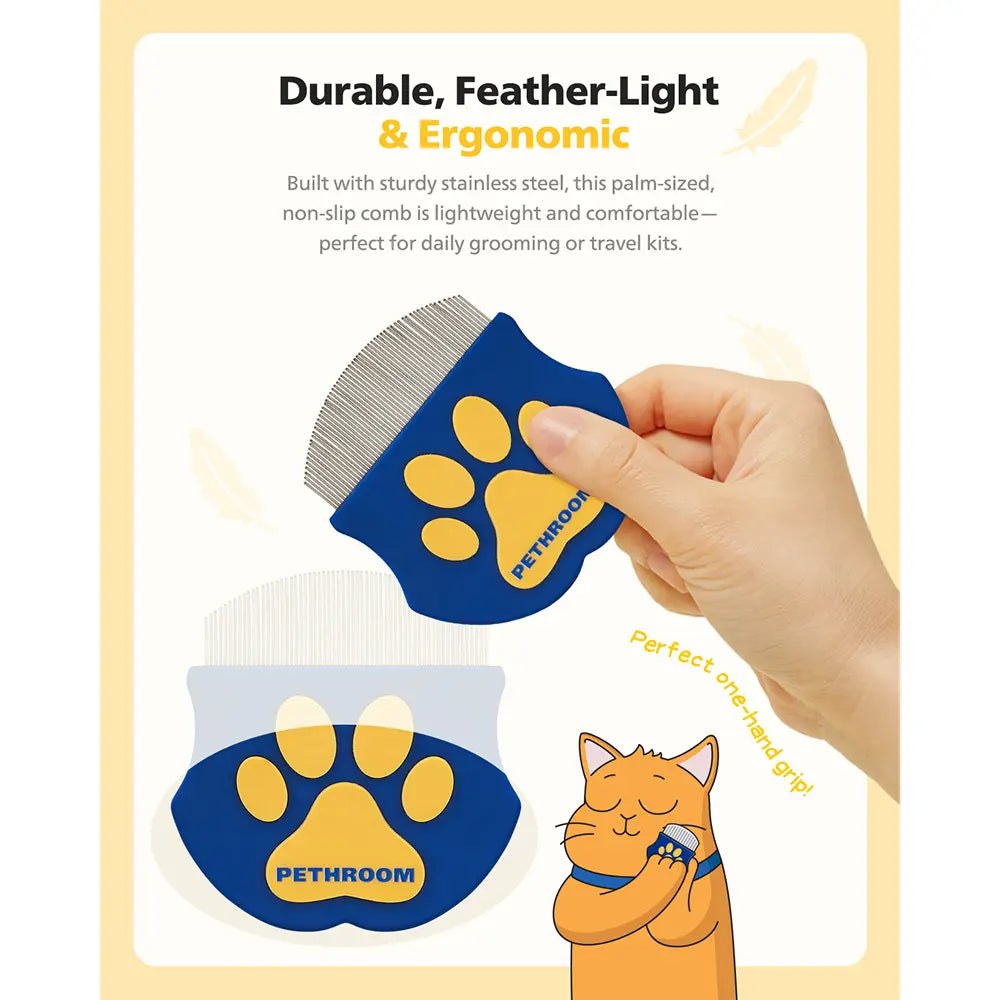 PETHROOM Easy Facial Comb for Cats and Dogs Pets Eye Comb