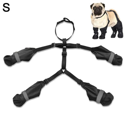 Pet Outdoor Rain Boots, Soft,Non Slip, Waterproof, Dirt Proof,Wear-Resistant Knee Pads,Adjustable Outdoor Walking Boots for Dogs