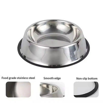 Steel Pet Dog Bowl Food Storage Container Dog Food Bowl Water Bottle Pet Bowl Feeder Dish for Small Large Dogs Cats